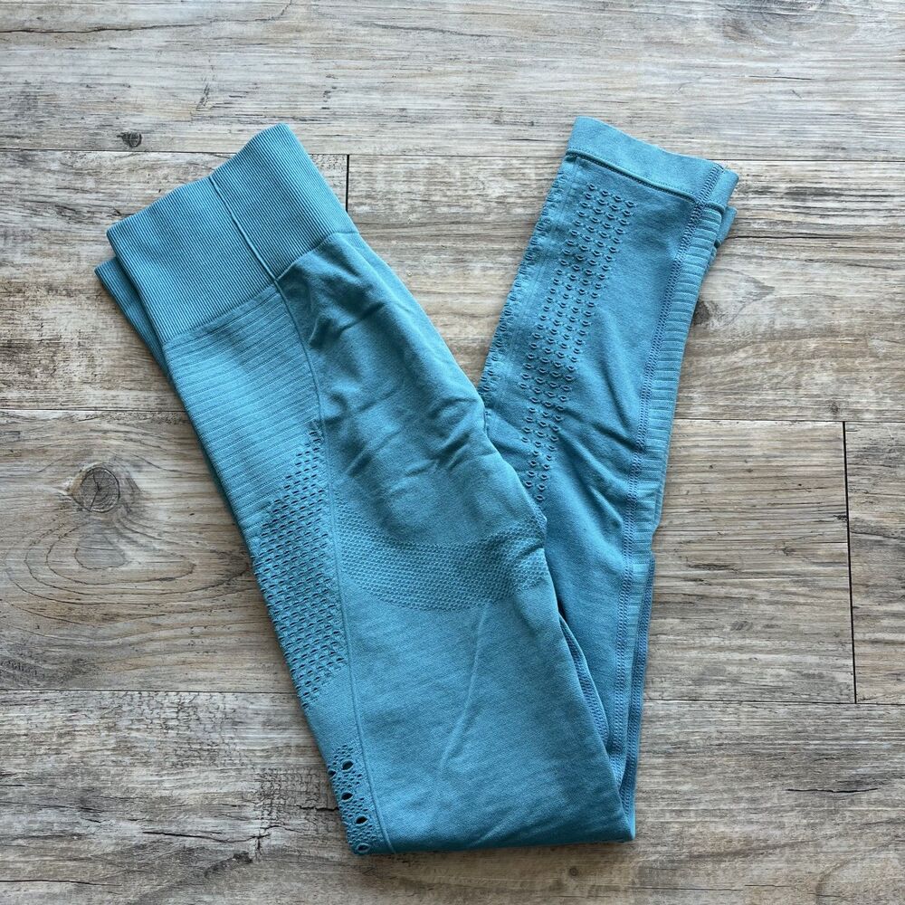 Gymshark Energy Seamless Leggings Small Blue - Picture 7 of 8